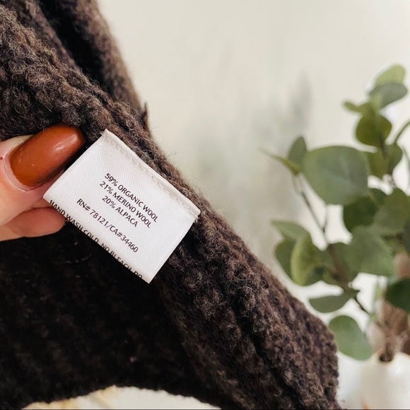 Eileen Fisher Wool Alpaca Blend Brown Cardigan - Picture 6 of 10